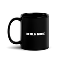 Minecraft Personalized Black Mug Realm Name