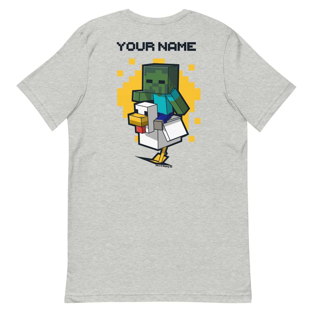 Minecraft Chicken Jockey Personalized Adult T-Shirt