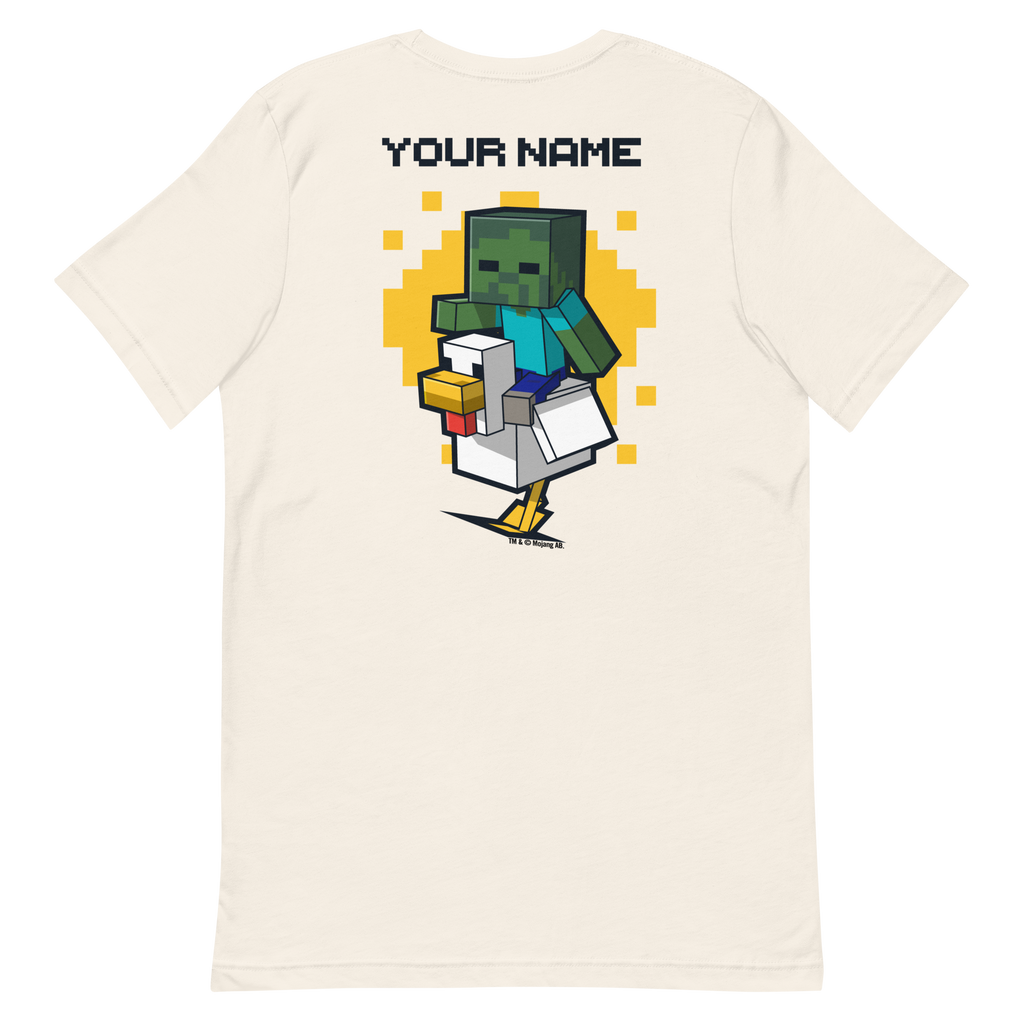 Minecraft Chicken Jockey Personalized Adult T-Shirt