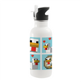 Minecraft Blue Chicken Family 20 oz Screw Top Water Bottle with Straw