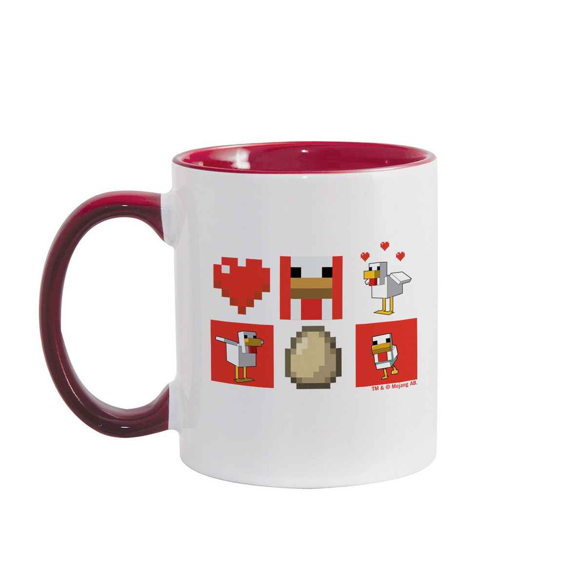 Minecraft Red Chicken Family Two-Tone Mug