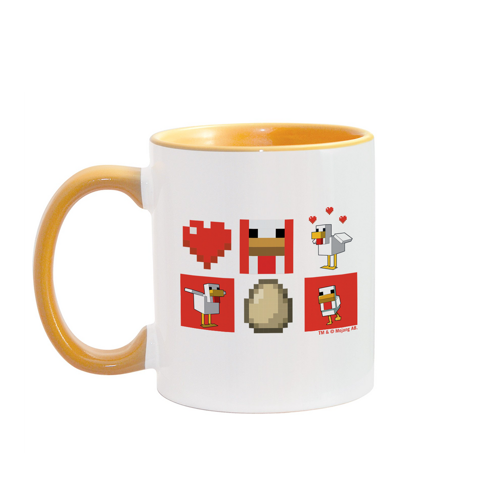Minecraft Red Chicken Family Two-Tone Mug