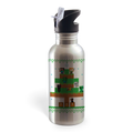 Minecraft Tree Sweater Personalized 20 oz Screw Top Water Bottle with Straw