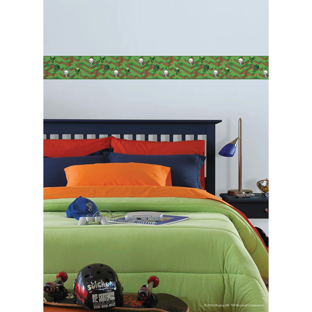 Minecraft Hillside Peel & Stick Border