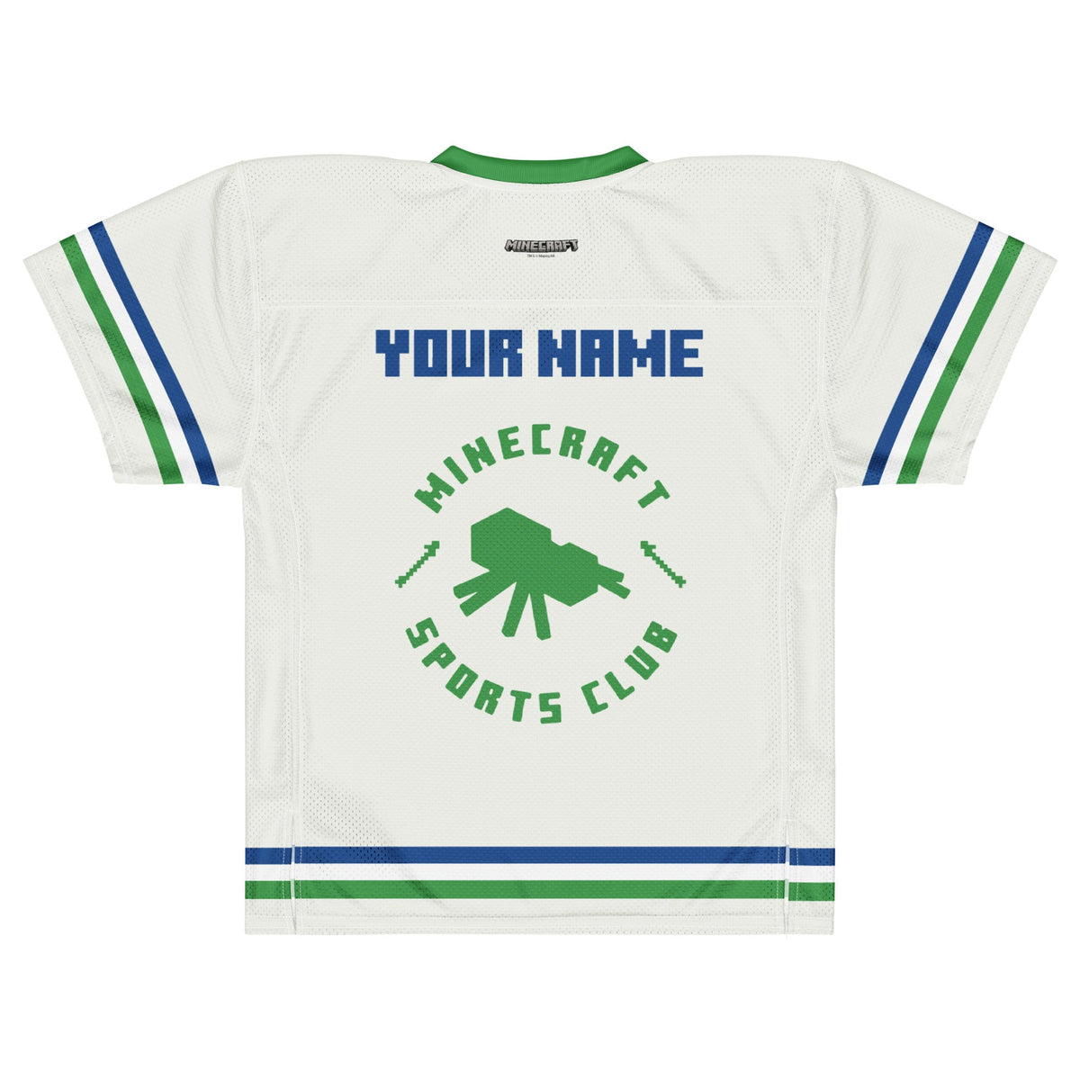 Minecraft Football Jersey Athletics Overworld Tour Personalized Name