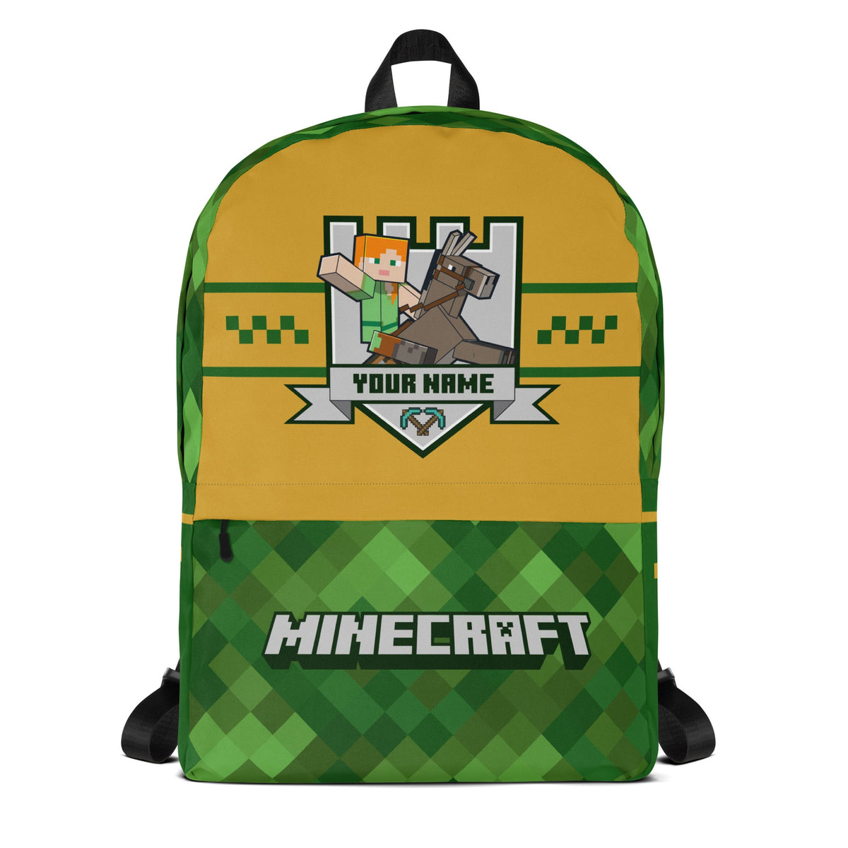 Minecraft Personalized Name Backpack Collegiate