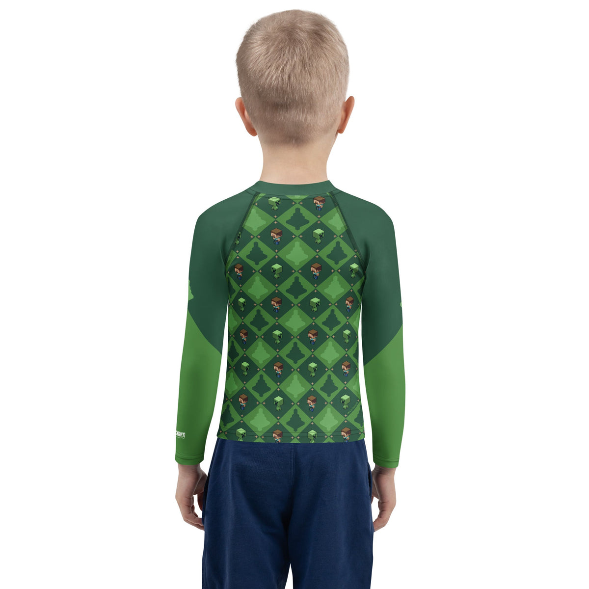 Minecraft Kids Rash Guard Happy Holidays