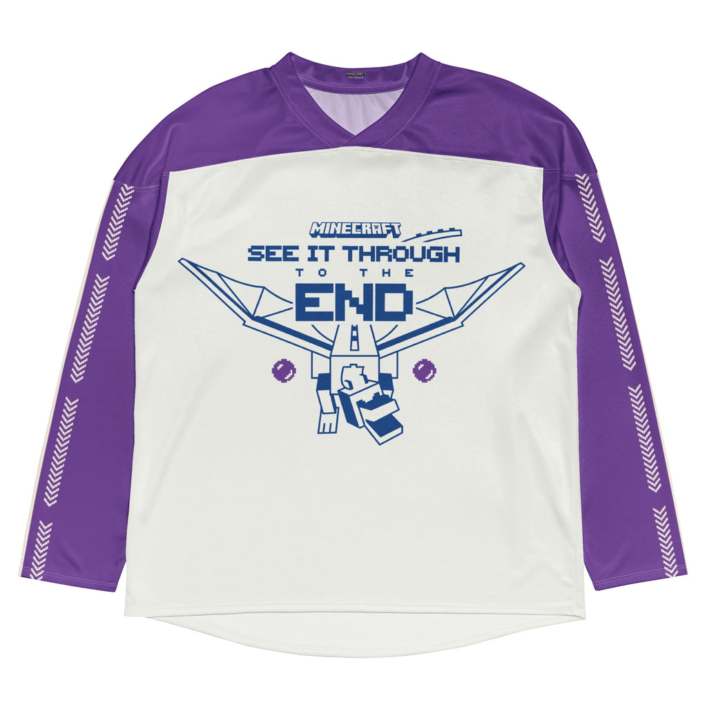Minecraft See It Through The End Personalized Name Hockey Jersey