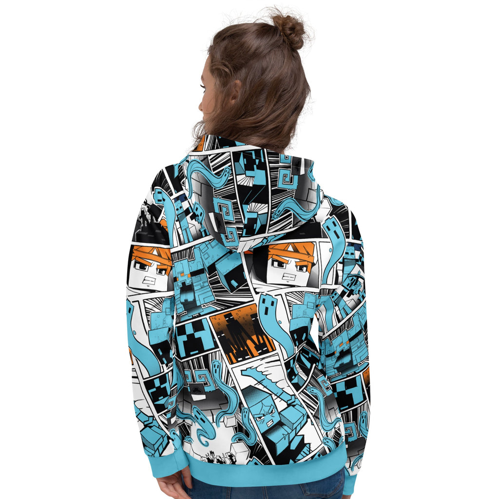 Minecraft Adult Hoodie Dungeons II Comic Strip Print