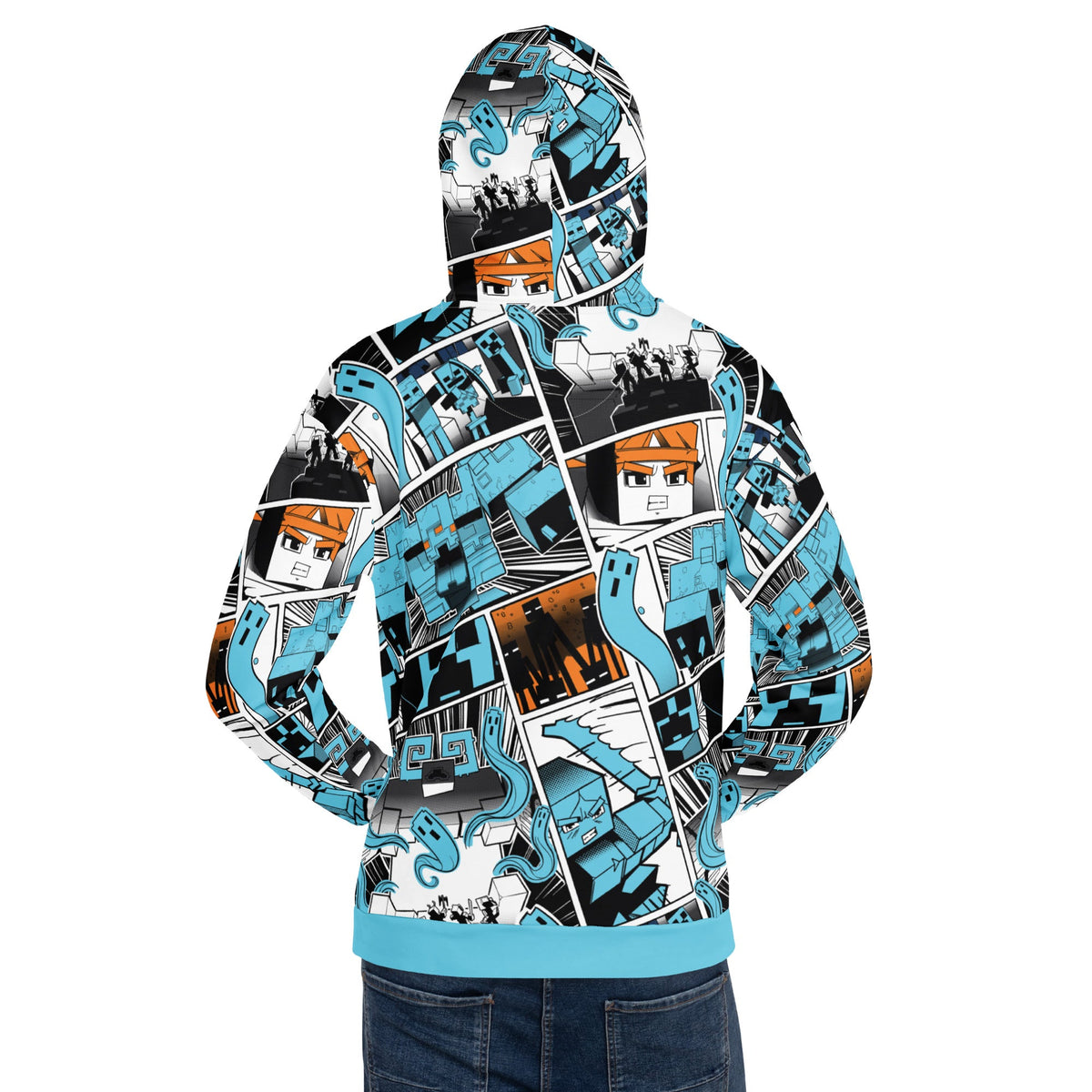 Minecraft Adult Hoodie Dungeons II Comic Strip Print