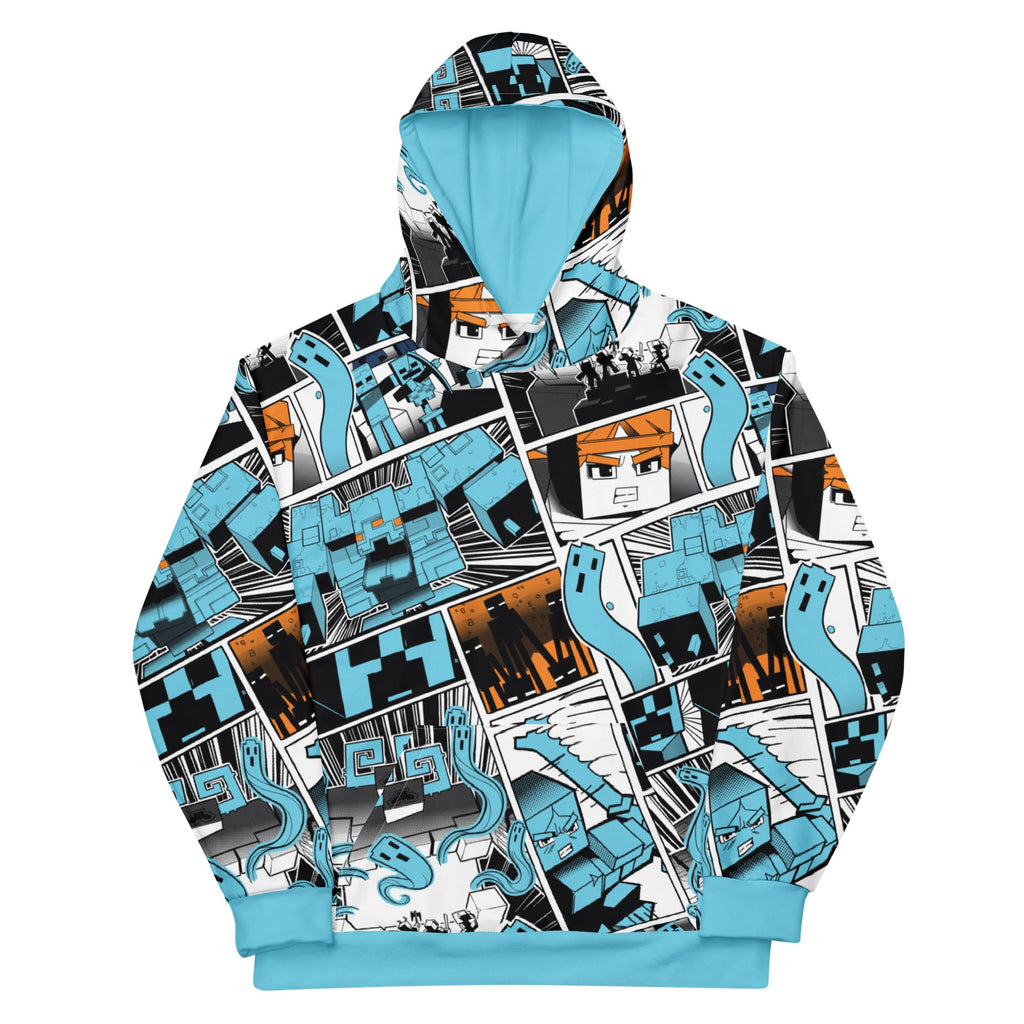 Minecraft Adult Hoodie Dungeons II Comic Strip Print
