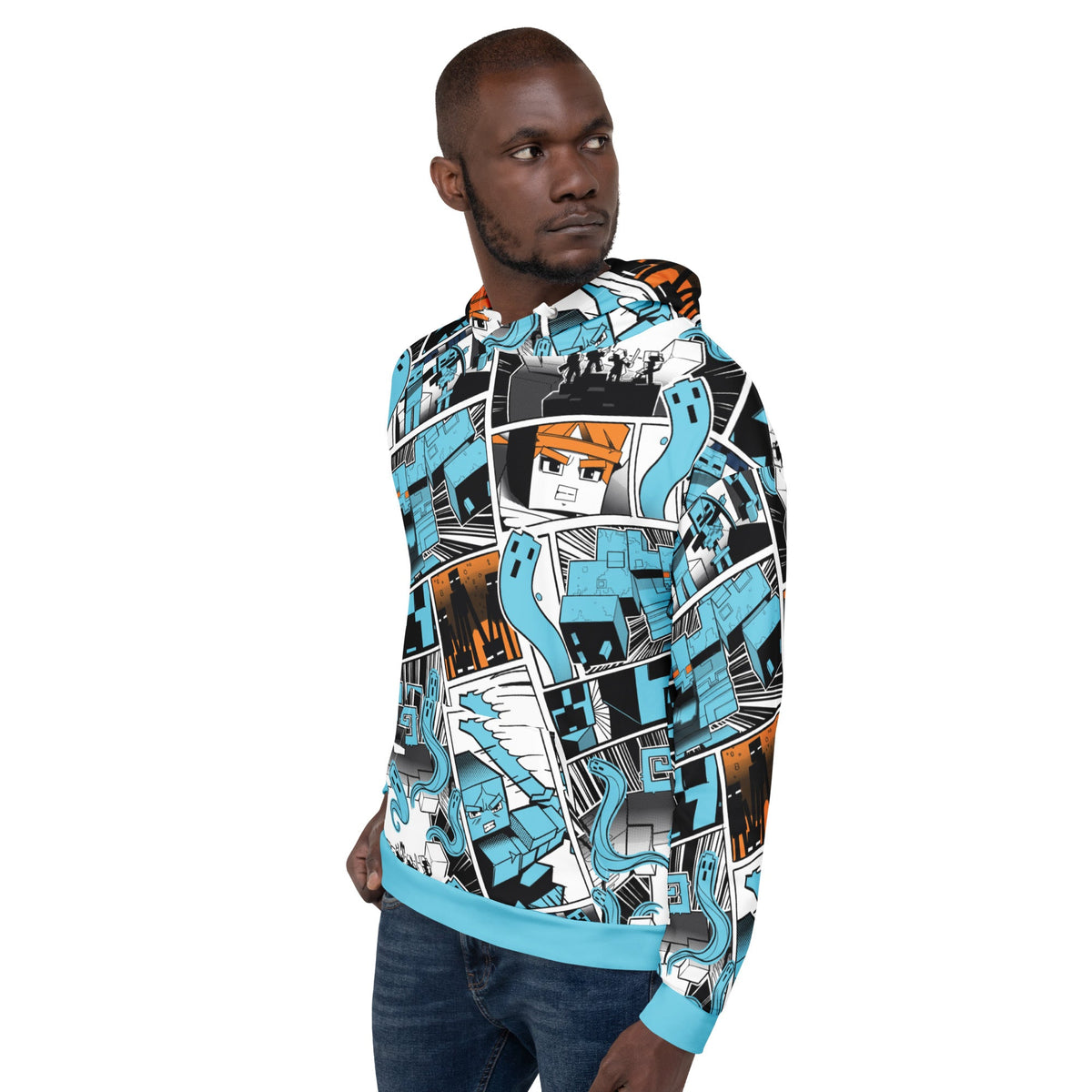 Minecraft Adult Hoodie Dungeons II Comic Strip Print