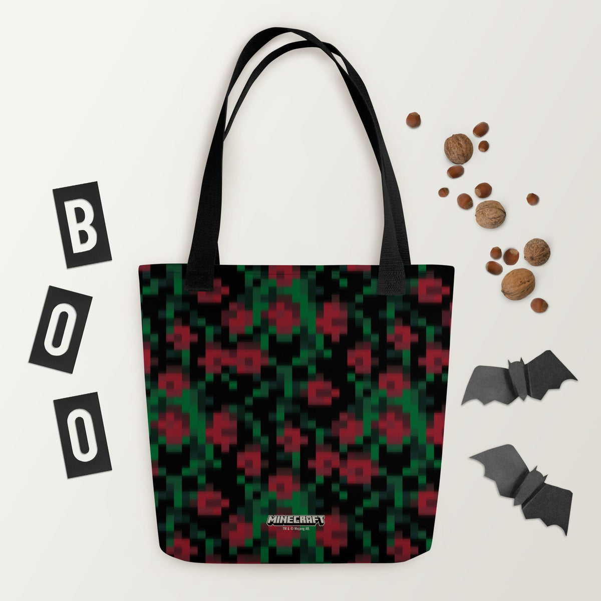 Minecraft Tote Bag Roses Are Red