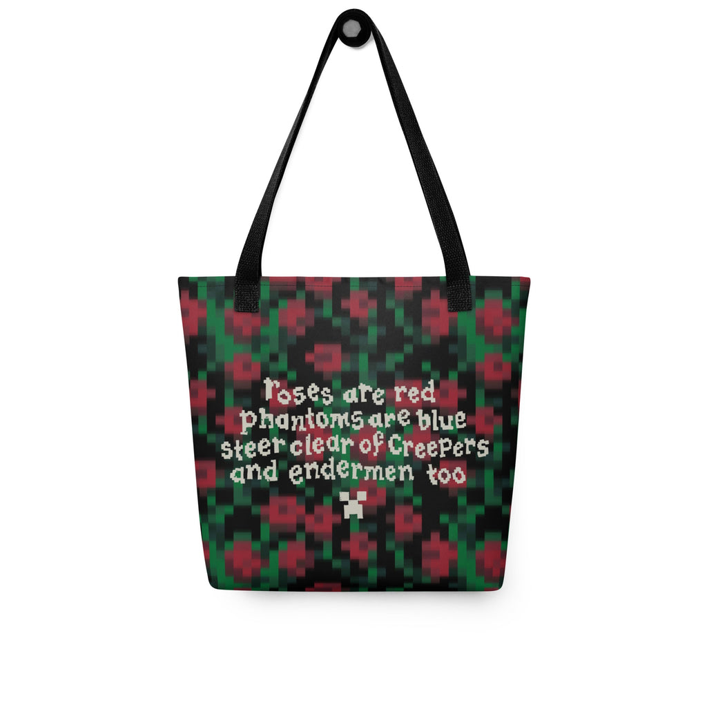 Minecraft Tote Bag Roses Are Red