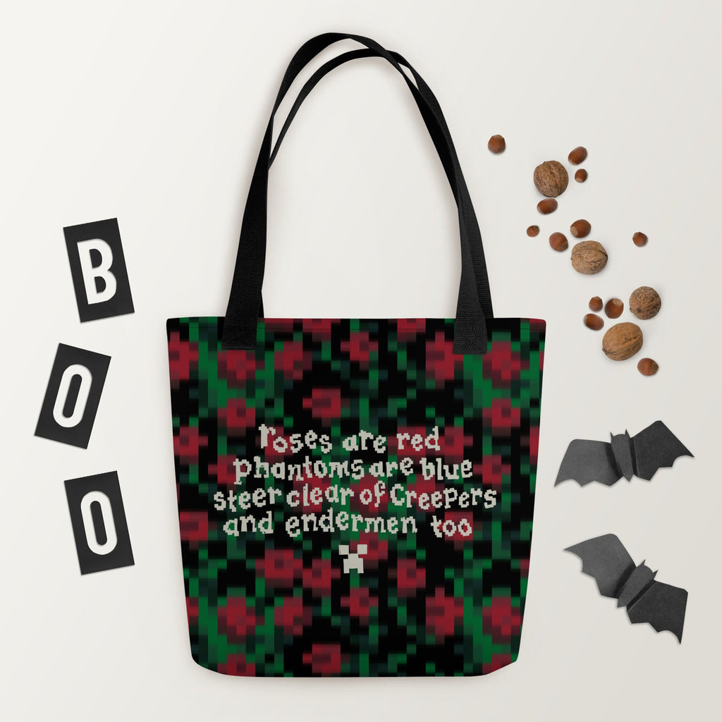 Minecraft Tote Bag Roses Are Red