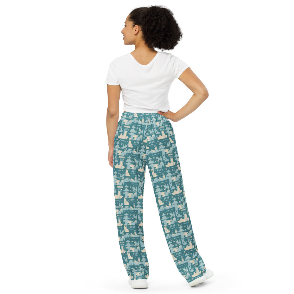 Minecraft Blue Holiday Pattern Lounge Pant