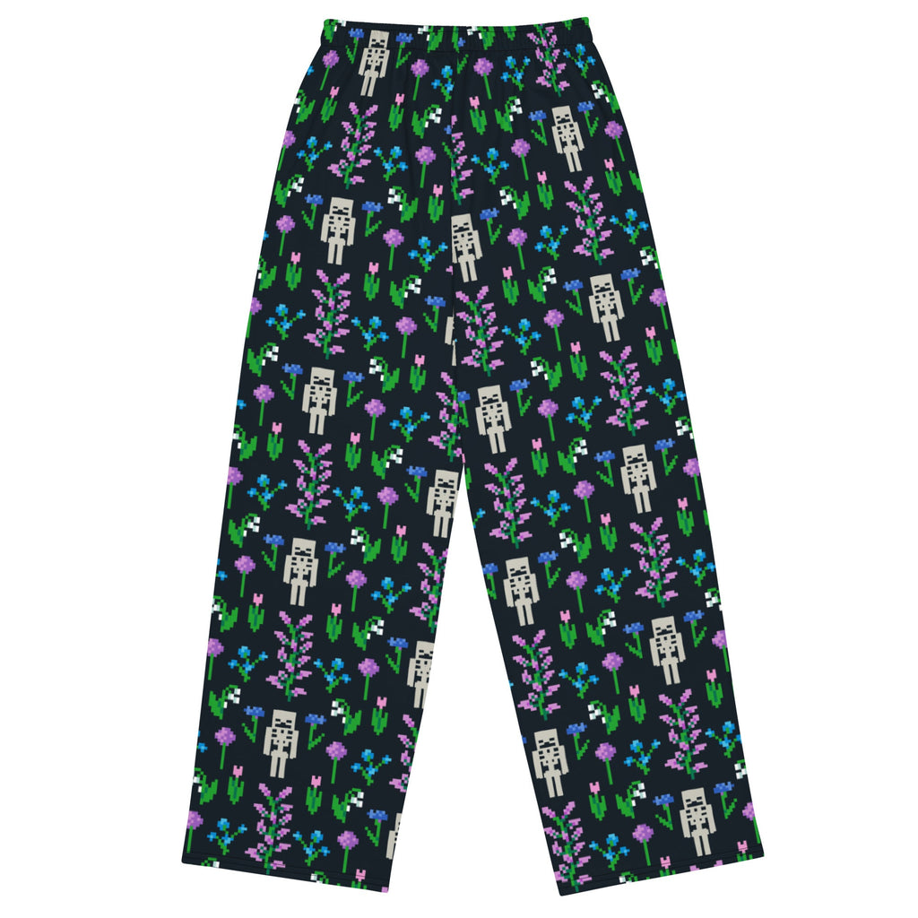 Minecraft Lounge Pant Skeleton and Flowers