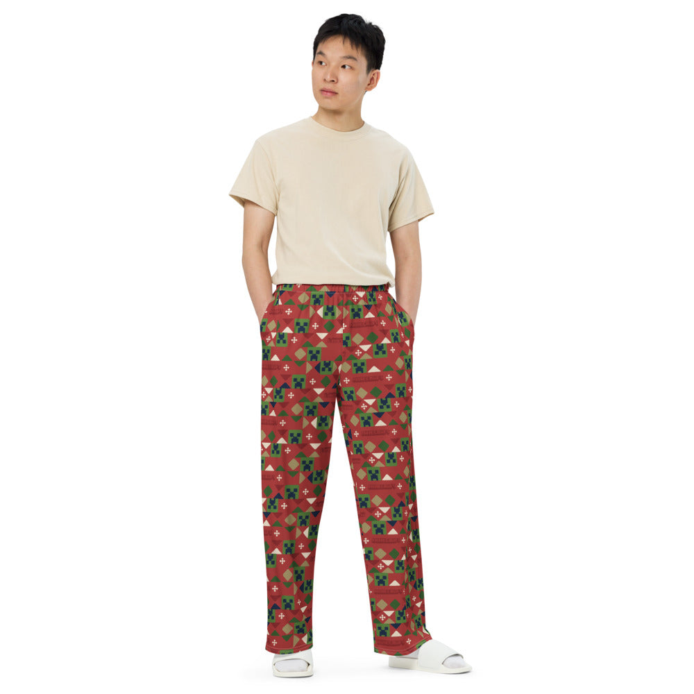 Minecraft Holiday Creeper Pattern Lounge Pant
