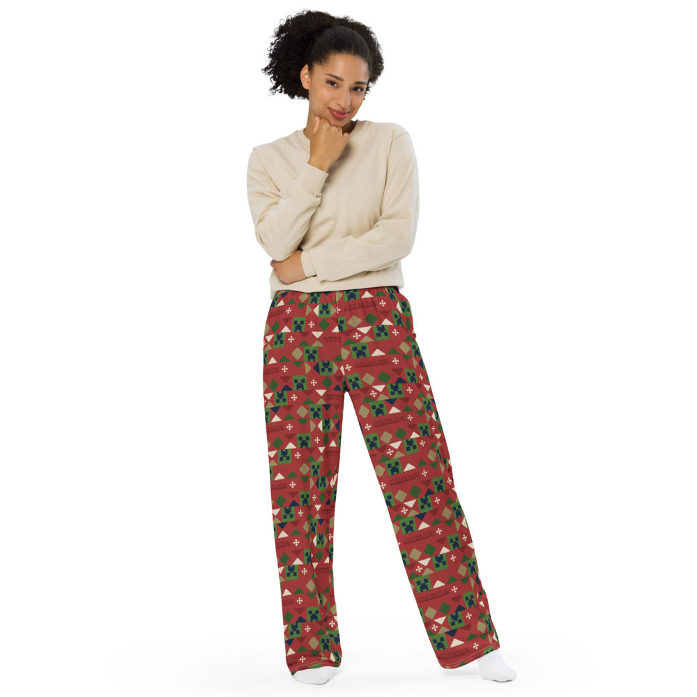 Minecraft Holiday Creeper Pattern Lounge Pant