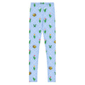 Minecraft Youth Leggings Pixel Flower Pattern