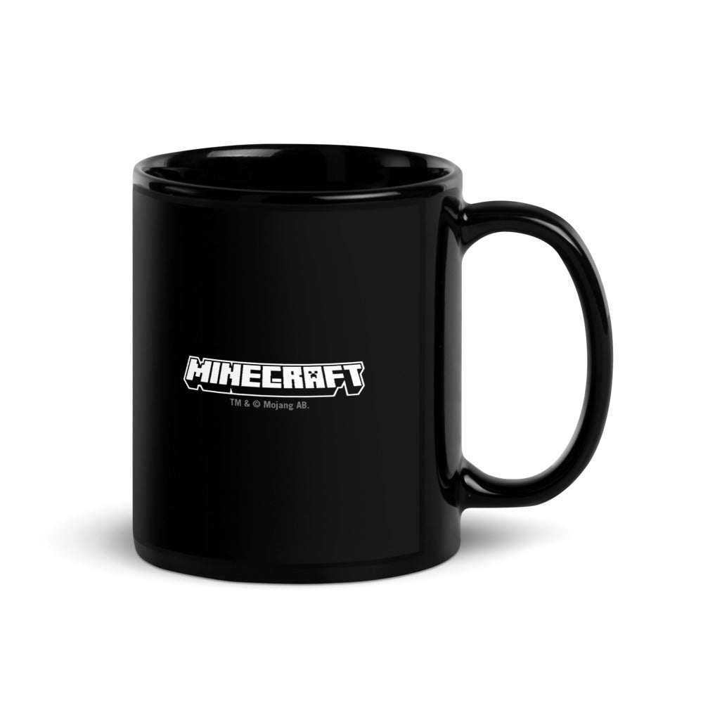 Minecraft Tuned In Creeper Black Glossy Mug