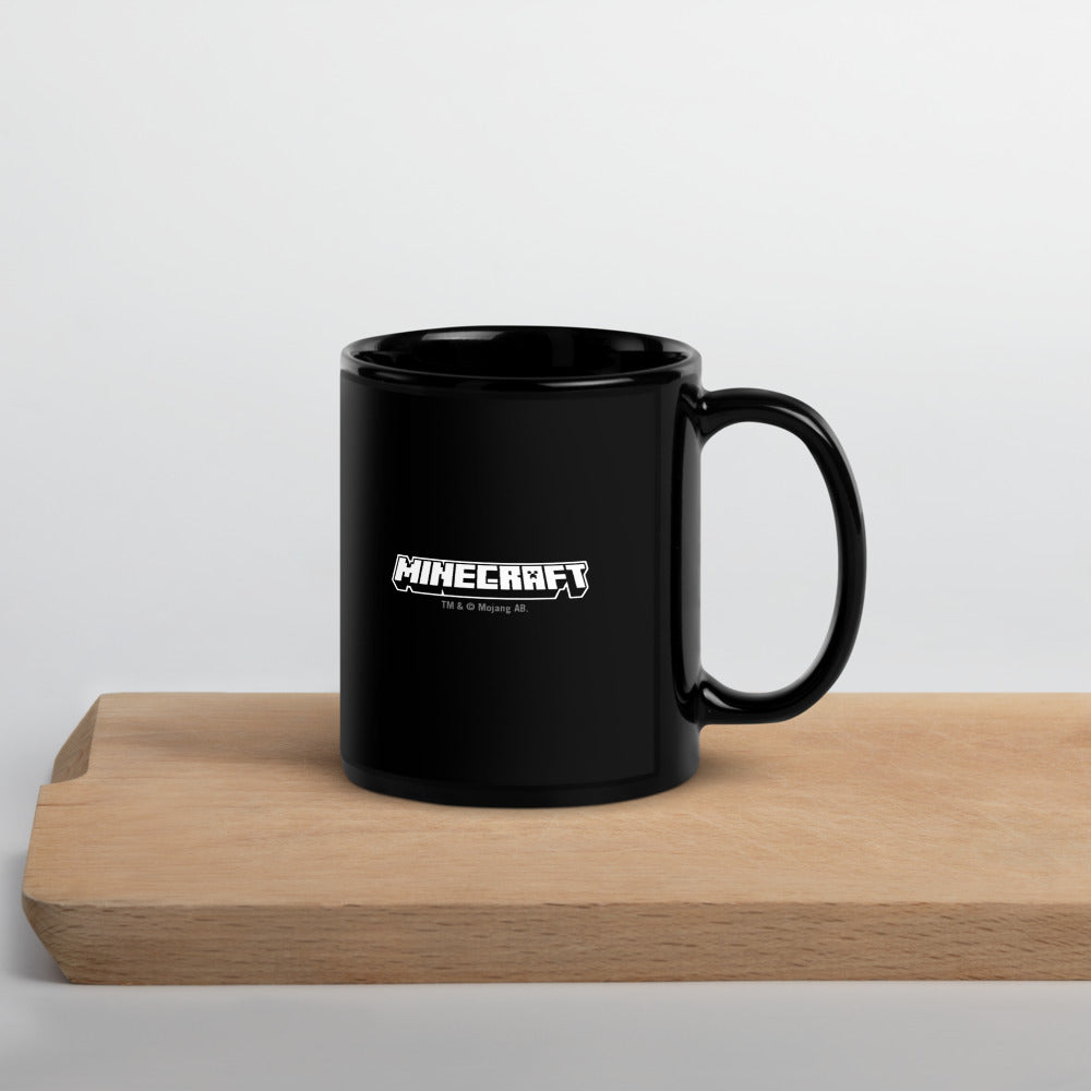 Minecraft Tuned In Creeper Black Glossy Mug