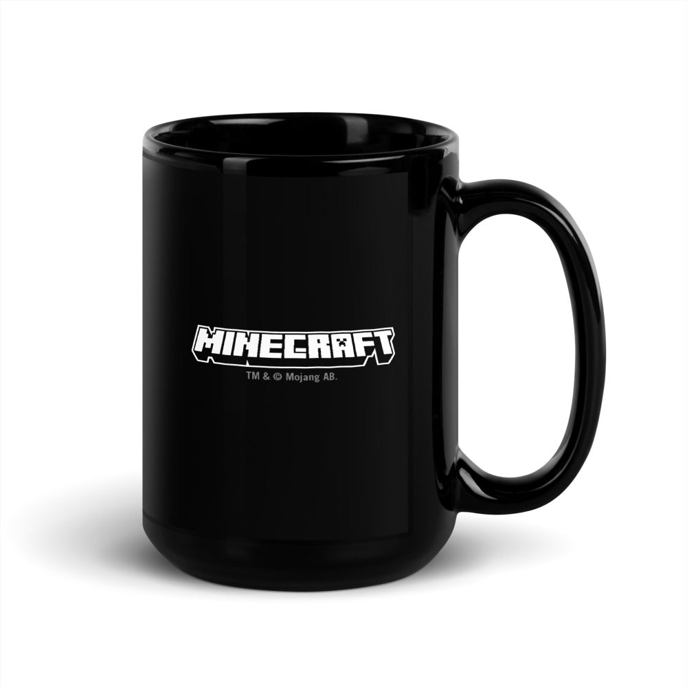 Minecraft Tuned In Creeper Black Glossy Mug