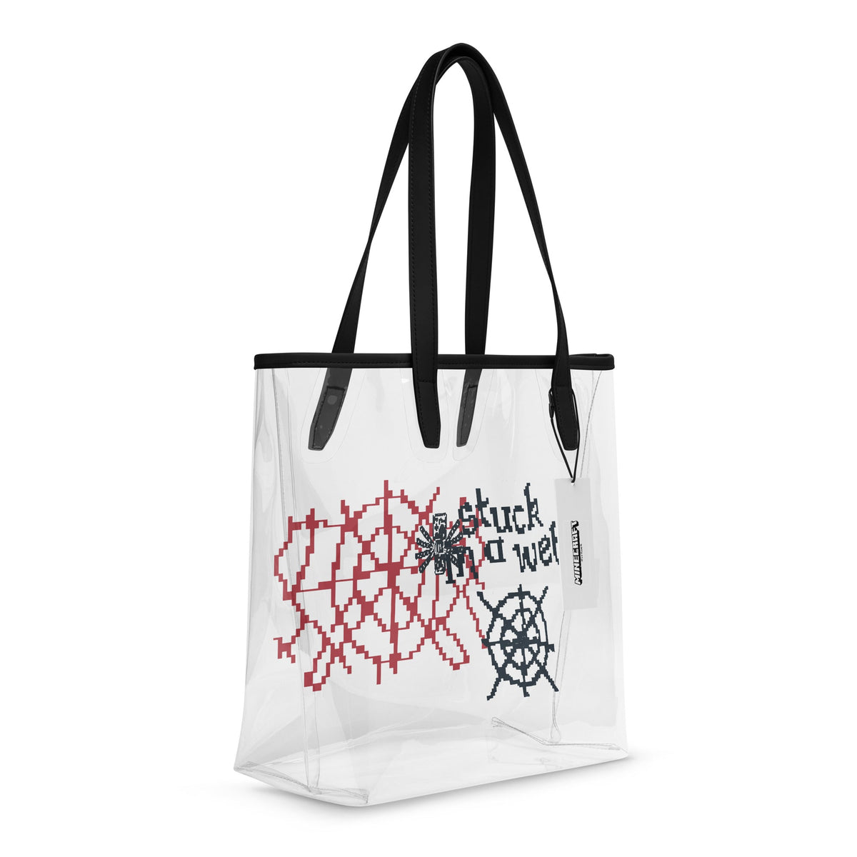 Minecraft Clear Tote Bag Stuck in a Web