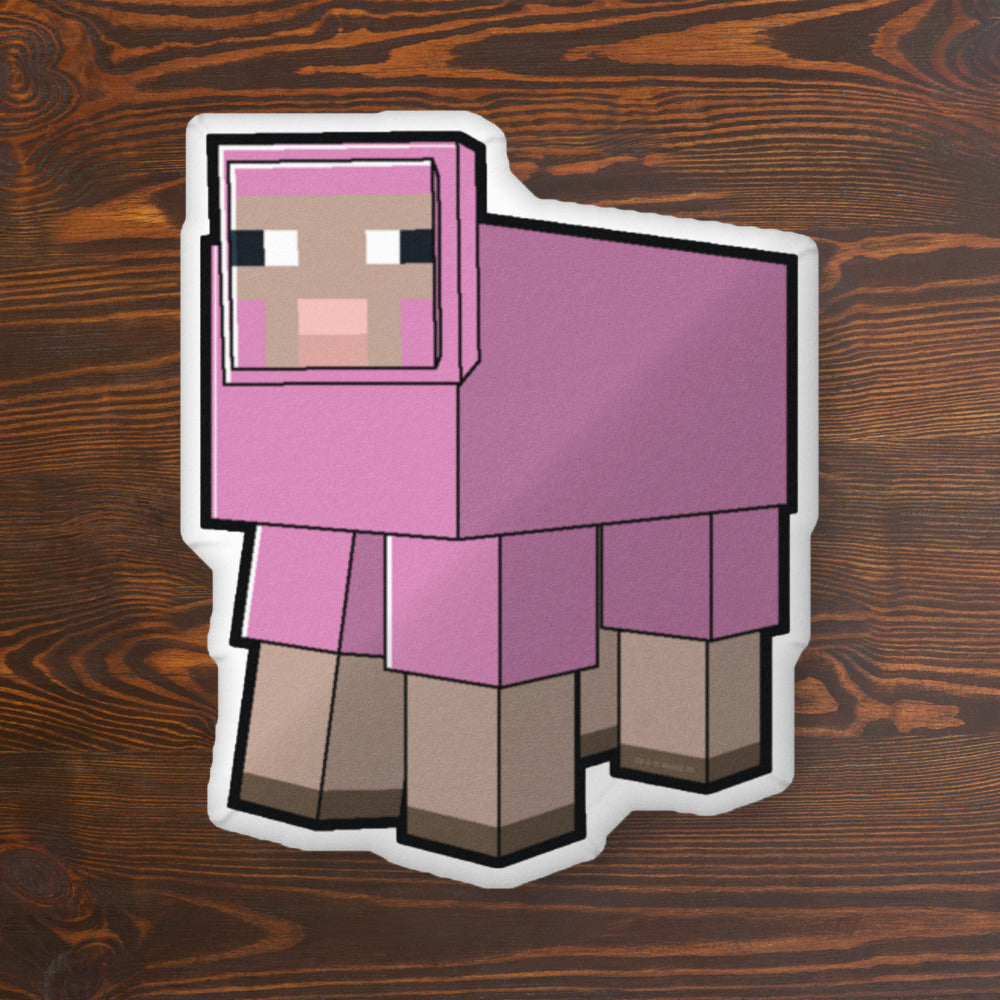 Minecraft Pink Sheep Pillow