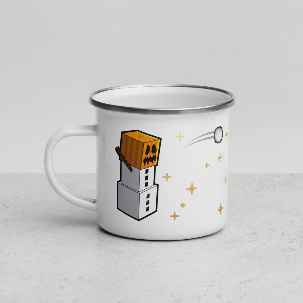 Minecraft Snowball Champion Enamel Mug