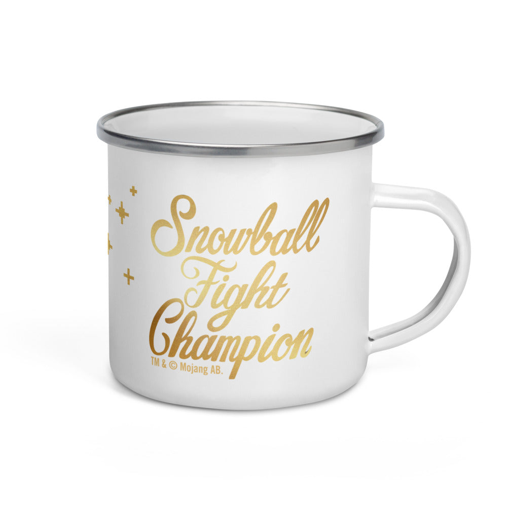 Minecraft Snowball Champion Enamel Mug