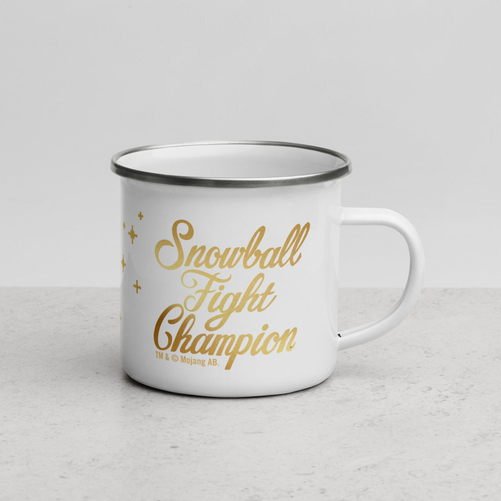 Minecraft Snowball Champion Enamel Mug