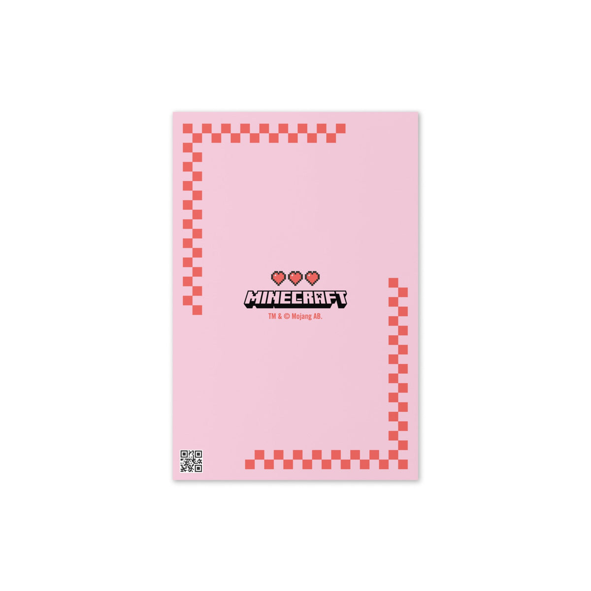Minecraft Greeting Card Valentine's Day