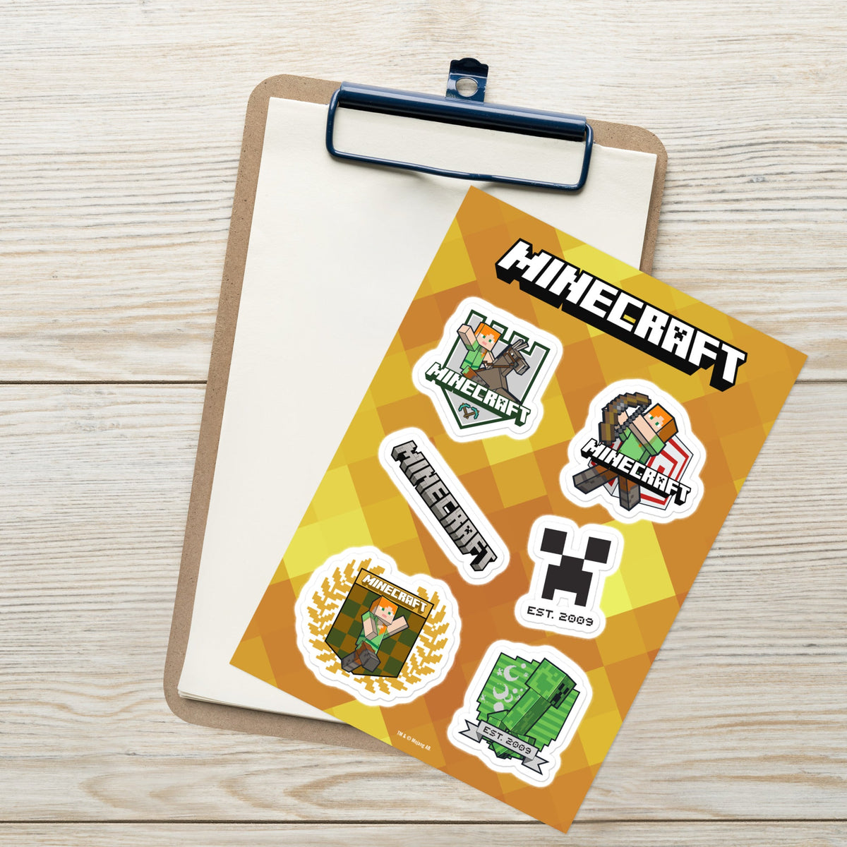 Minecraft Sticker Sheet Collegiate