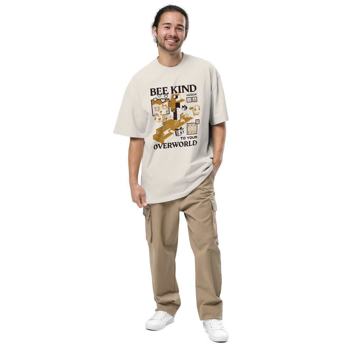 Minecraft Oversized T-Shirt Bee Kind to Your Overworld
