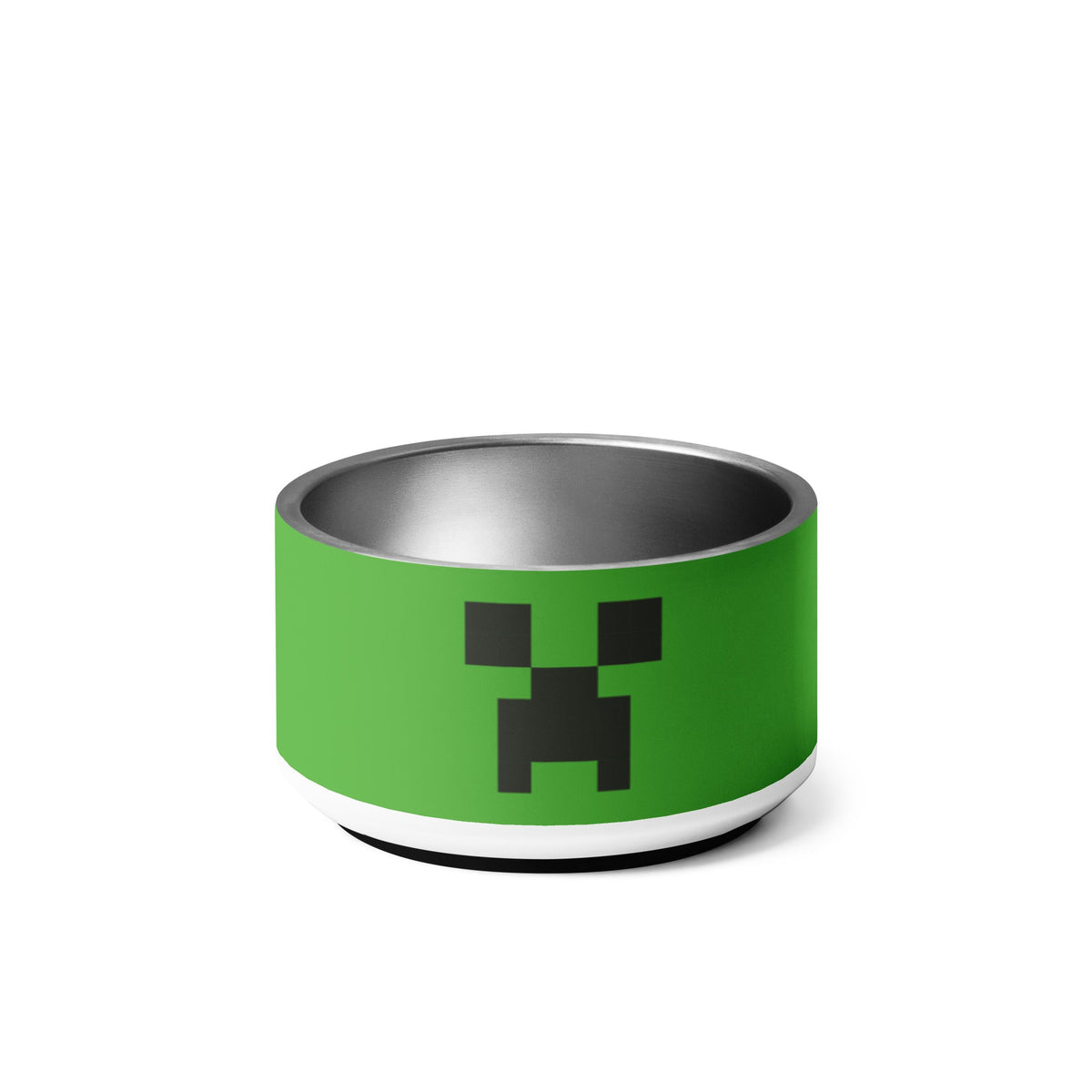 Minecraft Stainless Steel Pet Bowl Creeper