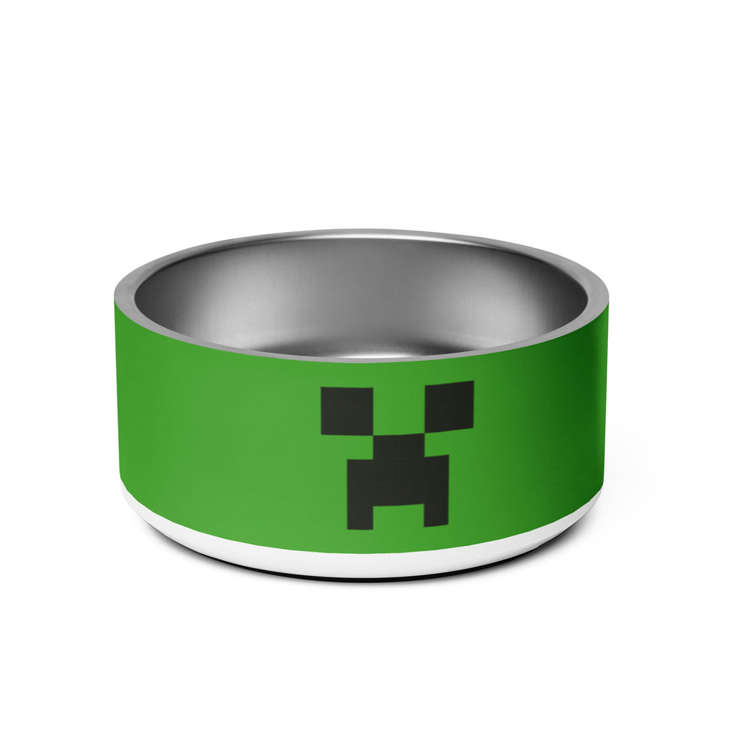 Minecraft Stainless Steel Pet Bowl Creeper