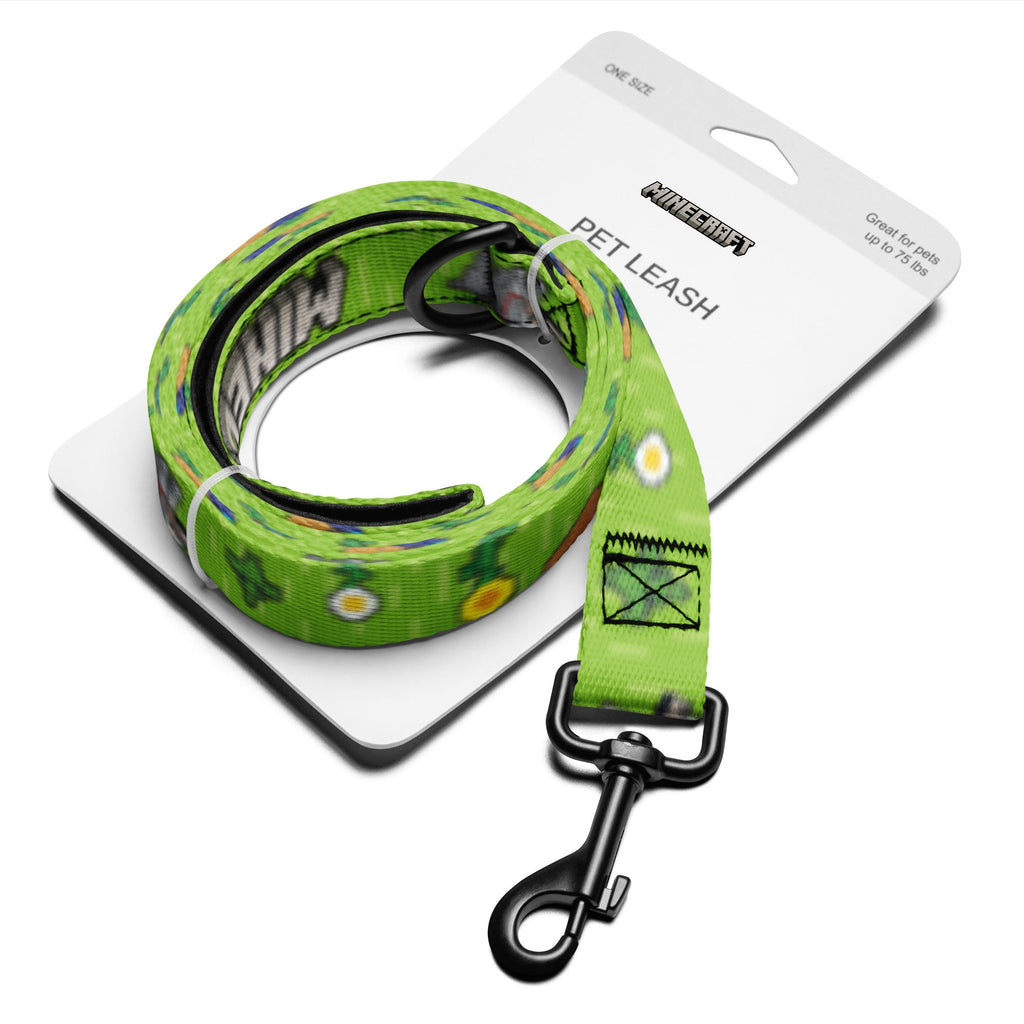 Minecraft Pet Leash Overworld Pixelated Landscape