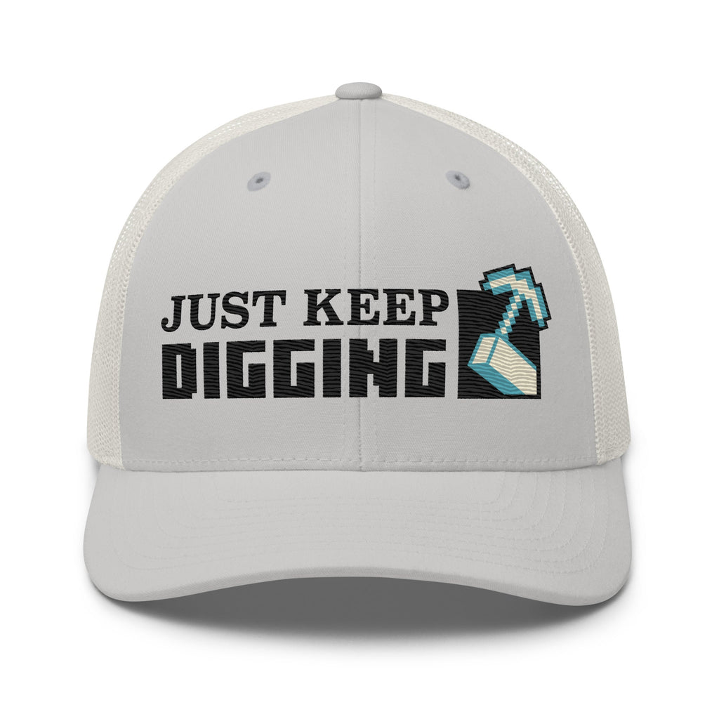Minecraft Embroidered Trucker Hat Just Keep Digging