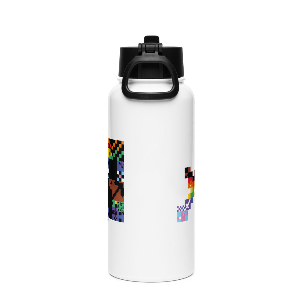 Minecraft Sword Pride Stainless Steel Water Bottle with a Straw Lid
