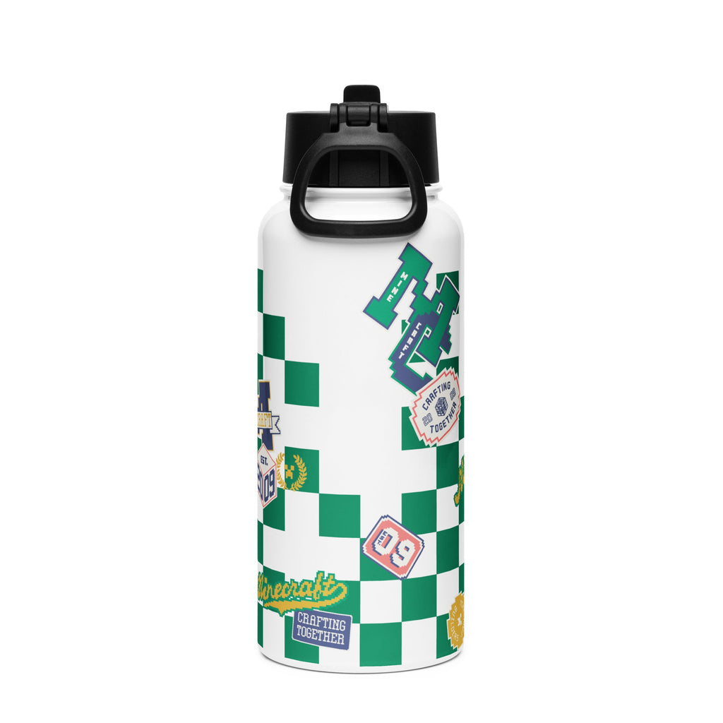 Minecraft Water Bottle Checkered Collegiate