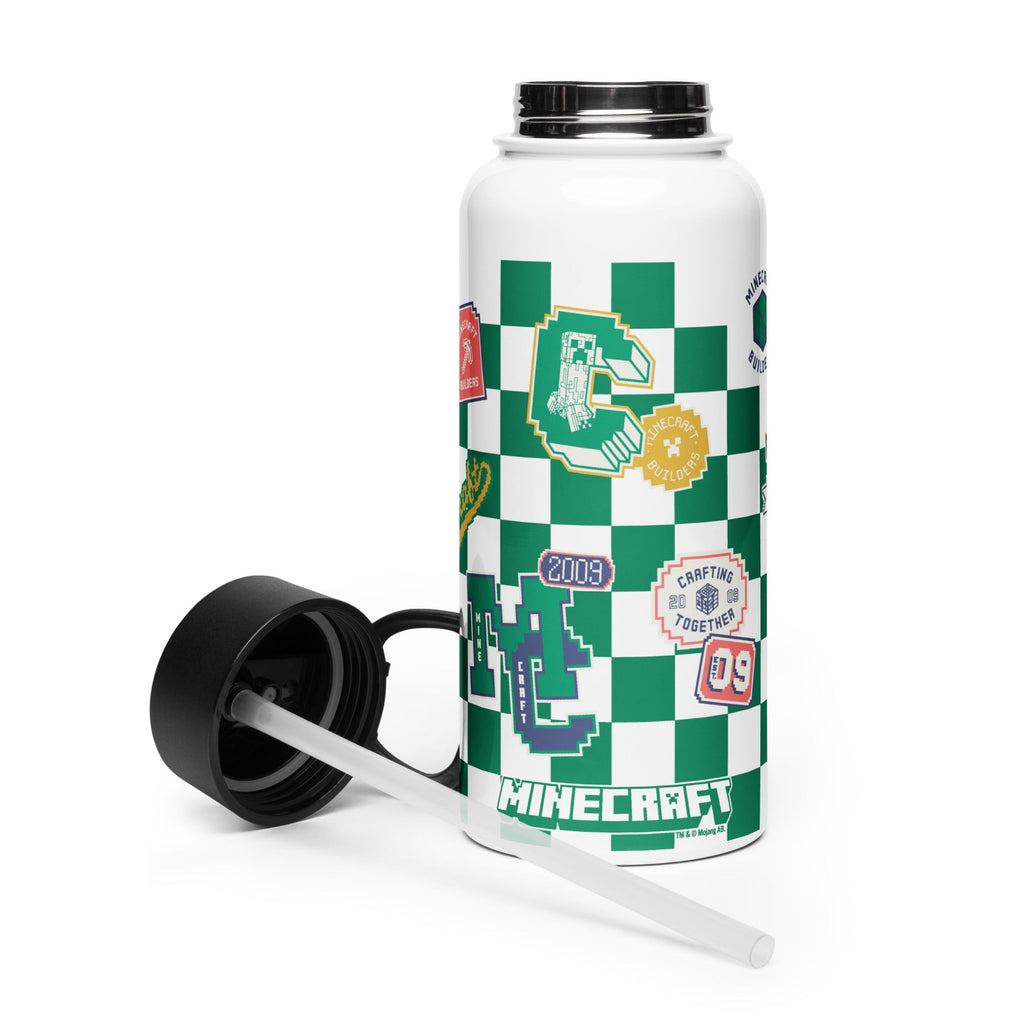 Minecraft Water Bottle Checkered Collegiate