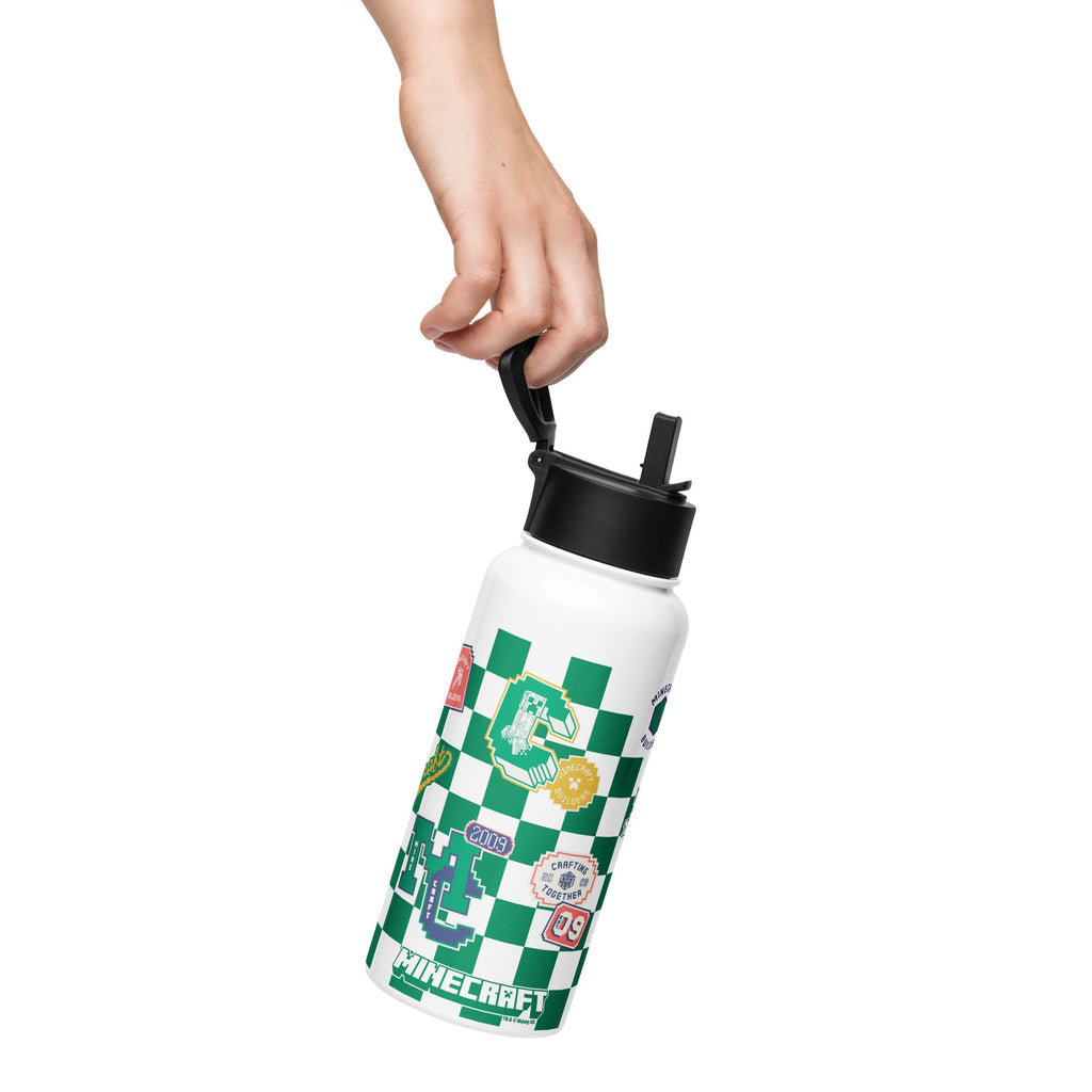 Minecraft Water Bottle Checkered Collegiate
