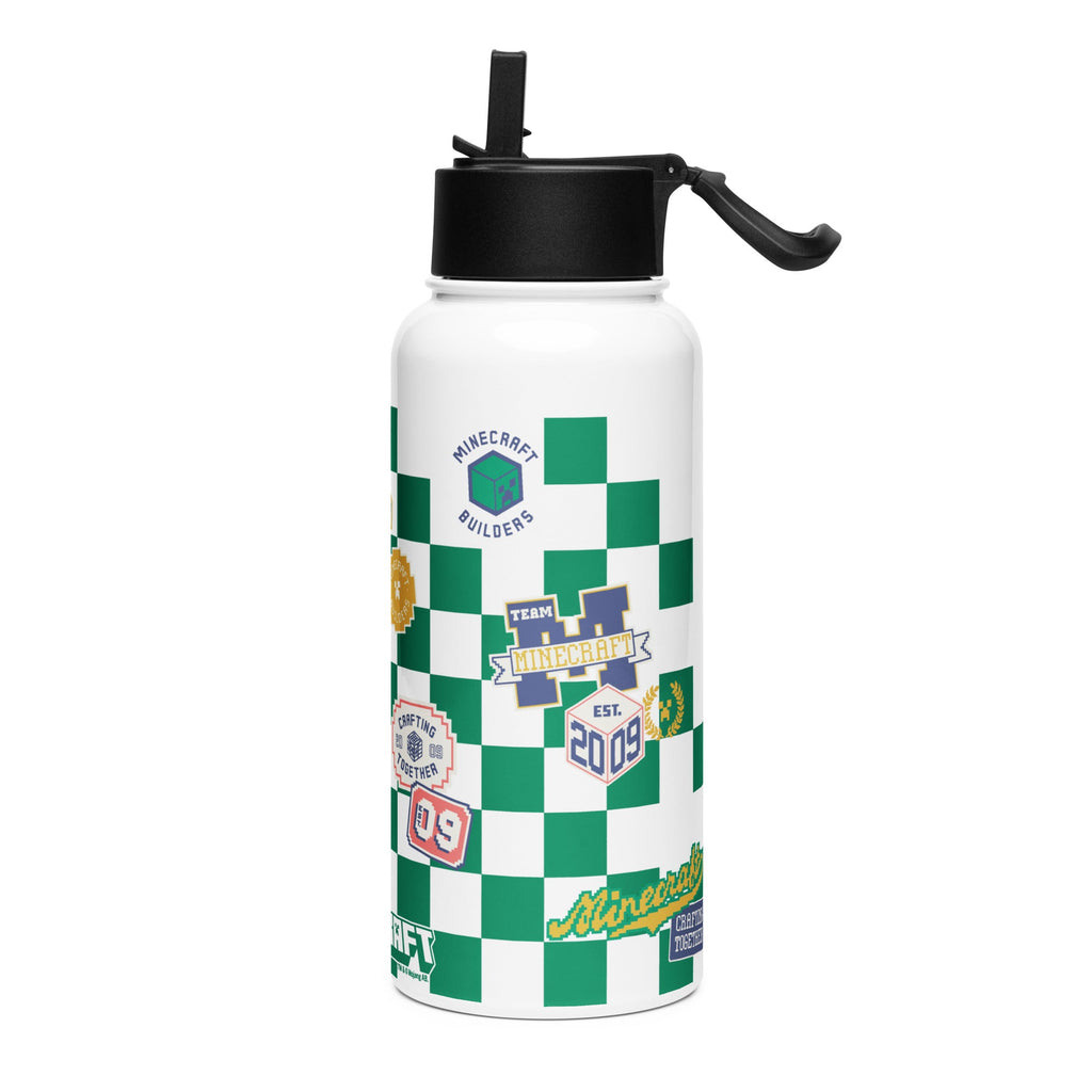 Minecraft Water Bottle Checkered Collegiate