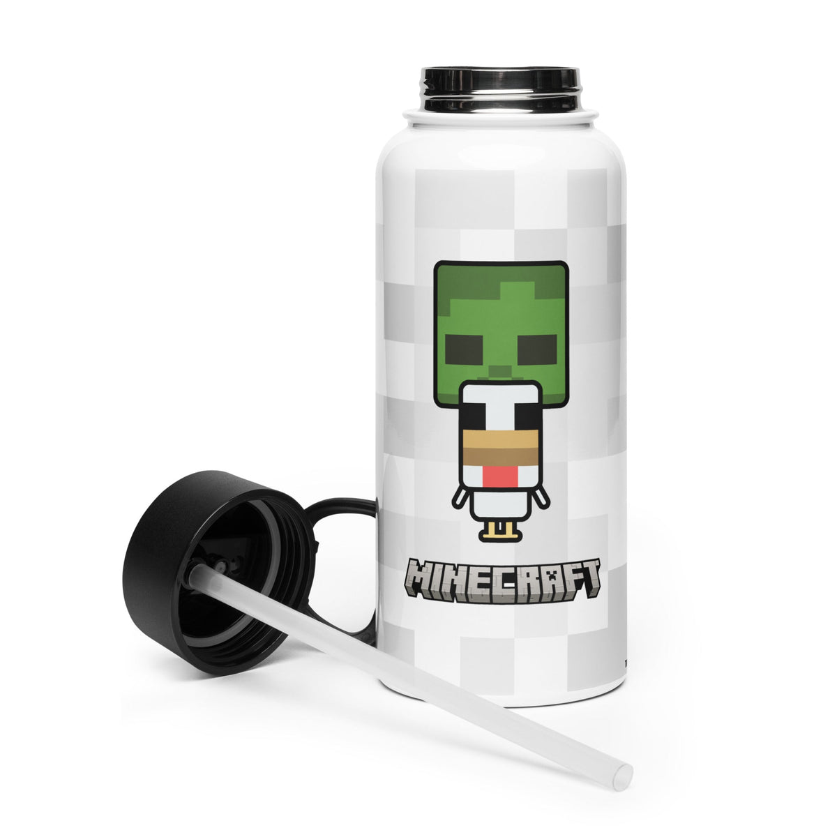 Minecraft Water Bottle Chibi Chicken Jockey