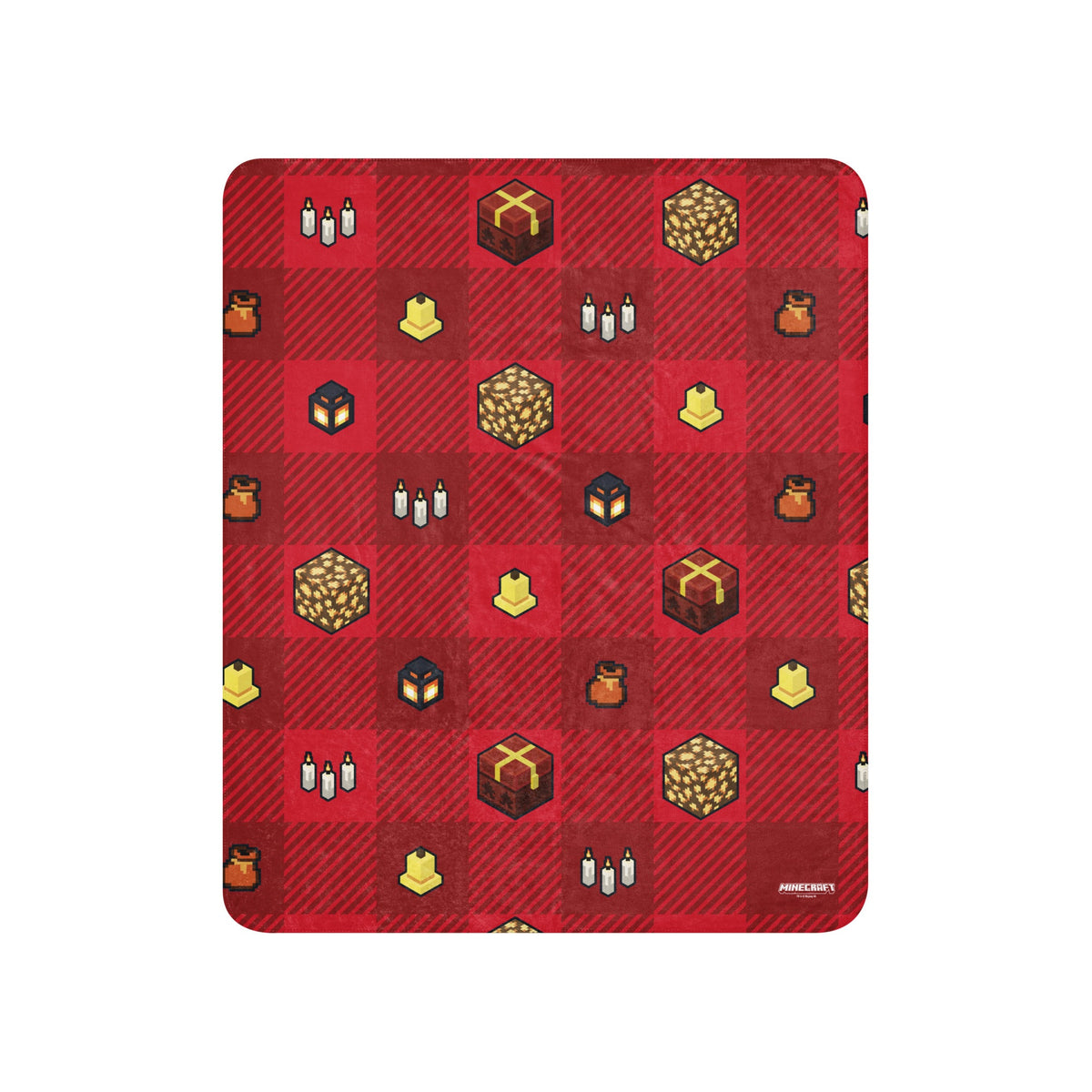 Minecraft Blanket Holiday Presents