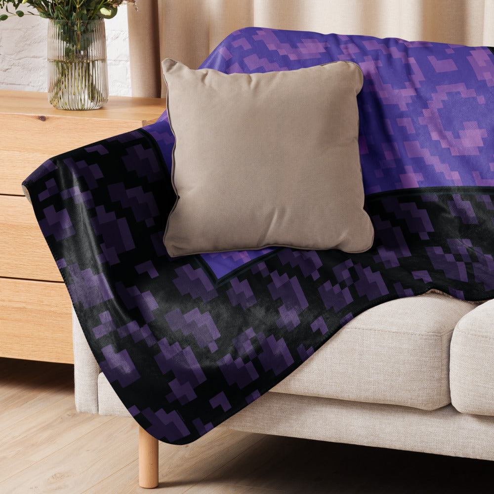 Minecraft Nether Portal Sherpa Blanket