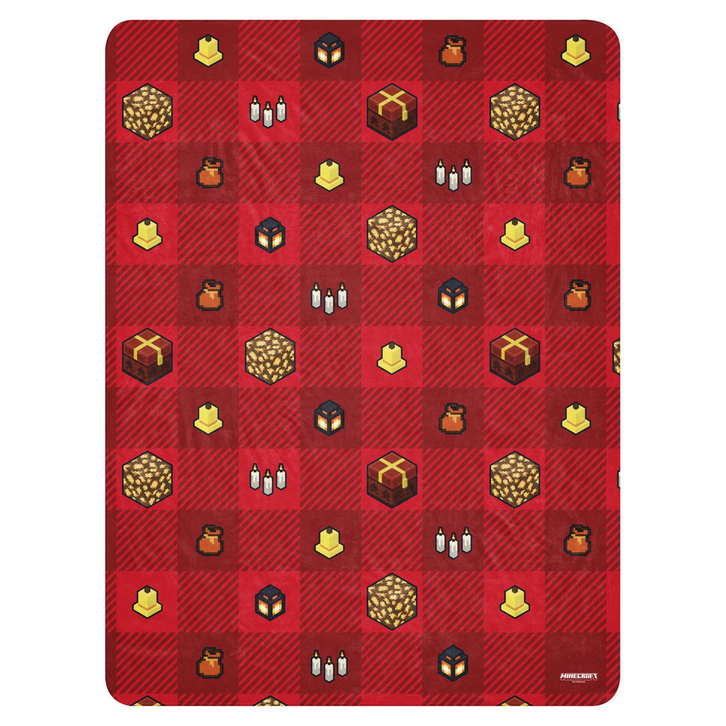Minecraft Blanket Holiday Presents