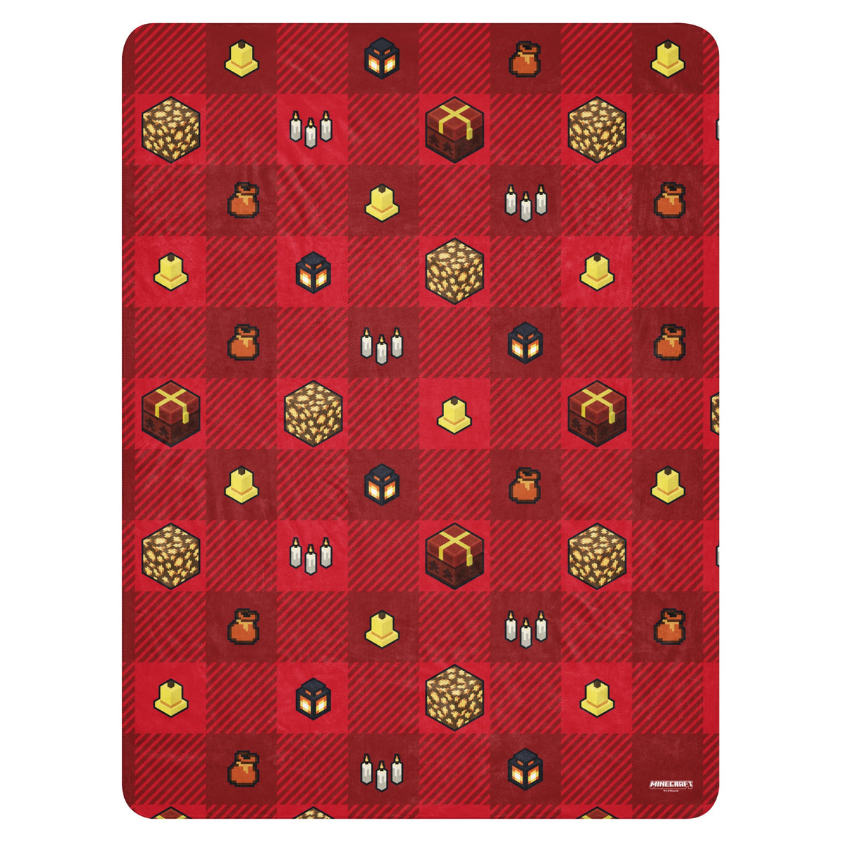 Minecraft Blanket Holiday Presents