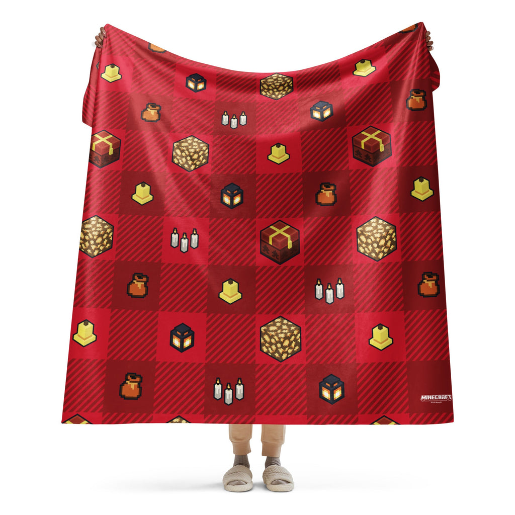 Minecraft Blanket Holiday Presents